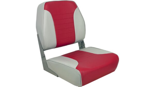 1040655 - ECONOMY HIGH-BACK FOLDING SEAT - GRAY / RED