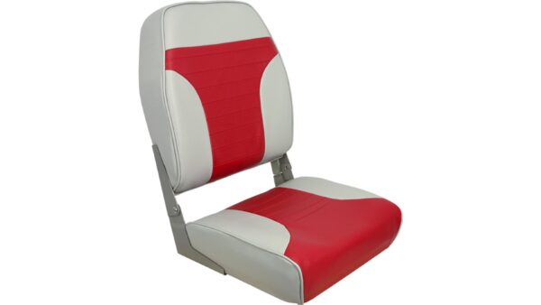 1040665 - ECONOMY HIGH-BACK FOLDING SEAT - GRAY / RED
