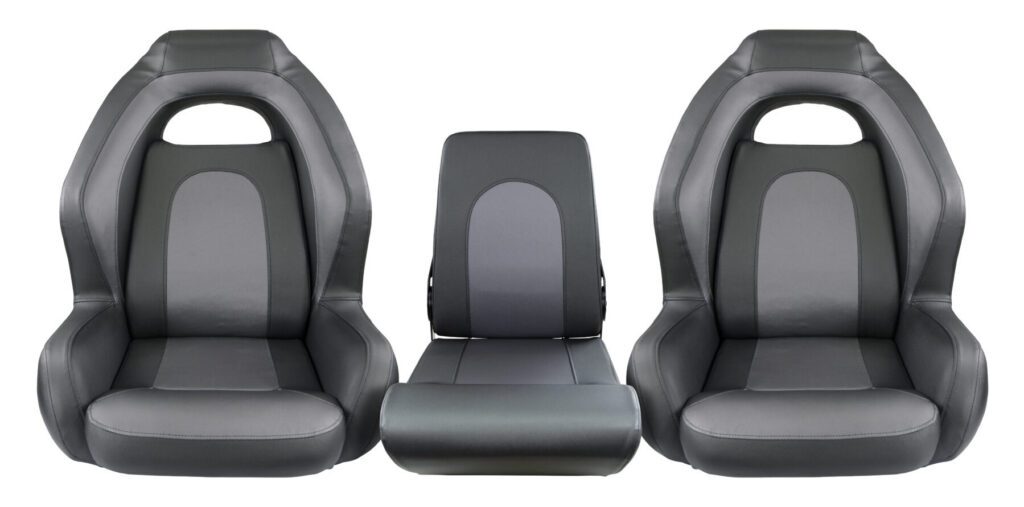 1003224 - OZARK, 3-PIECE BENCH - CHARCOAL-MED GRAY