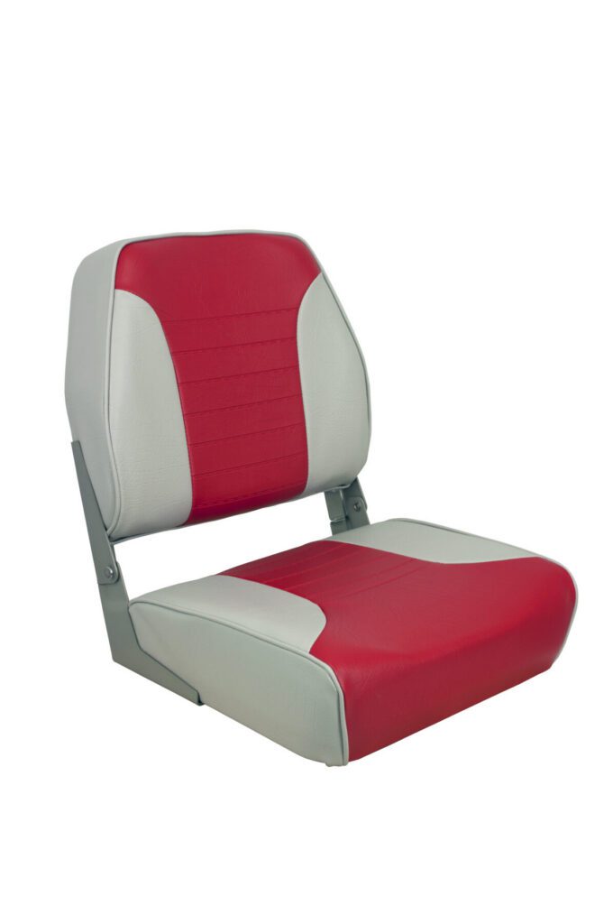 1040655 - ECONOMY HIGH-BACK FOLDING SEAT - GRAY / RED