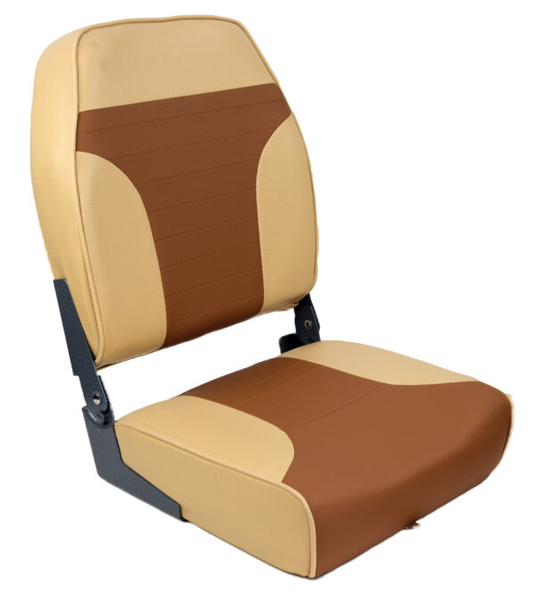 1040668 - ECONOMY HIGH-BACK FOLDING SEAT - SAND / BROWN