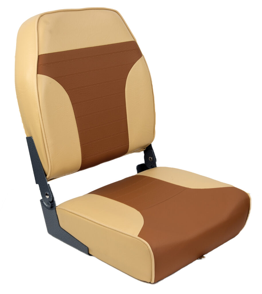 1040668 - ECONOMY HIGH-BACK FOLDING SEAT - SAND / BROWN