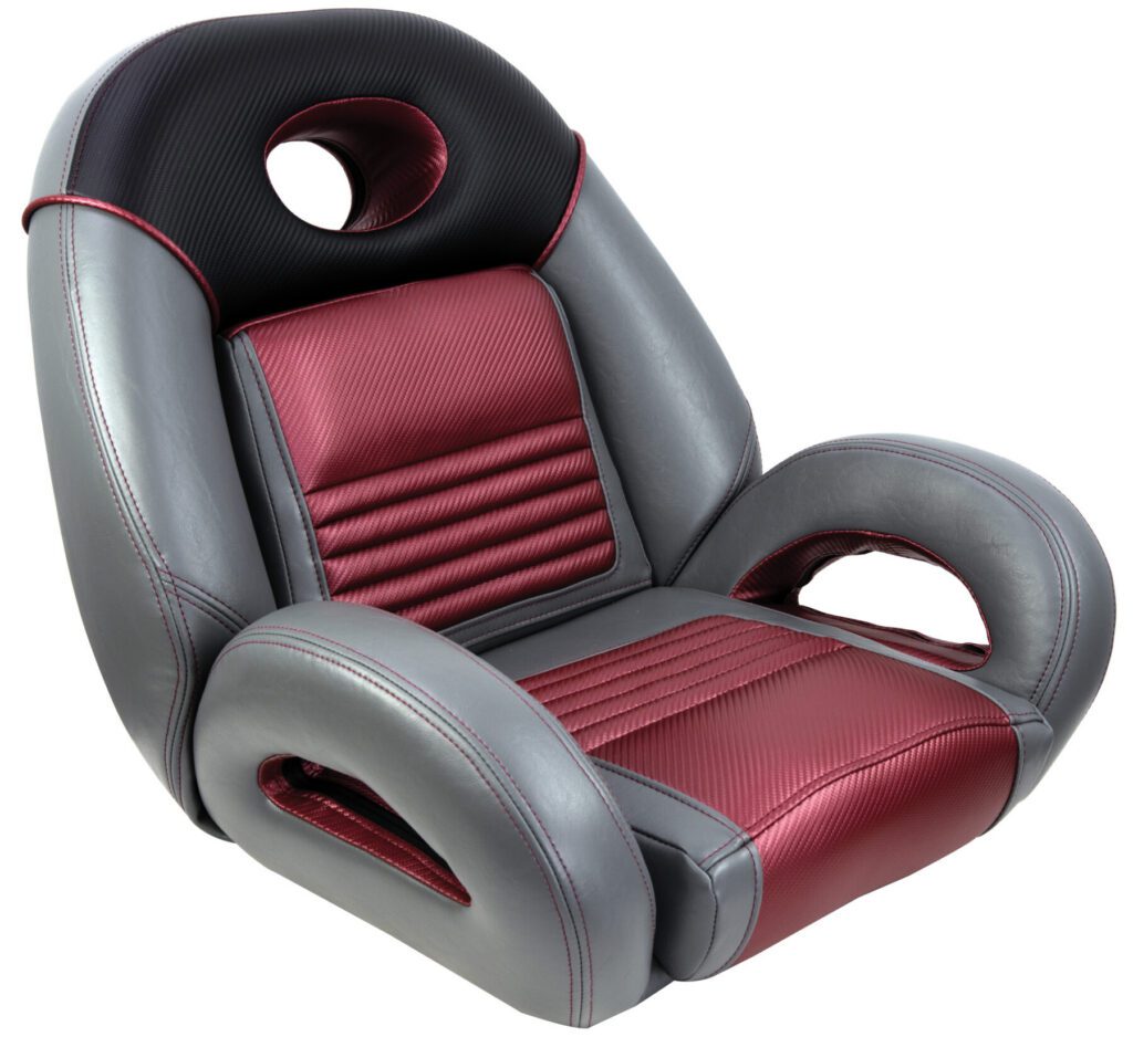 1040940-02 - PRO FISHING SPEED-SEAT, CHAR-MEDIUM GRAY-BURGUNDY