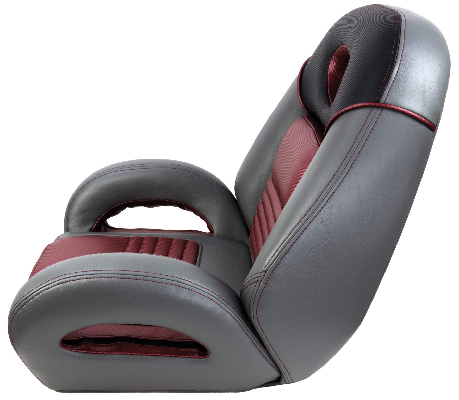 1040940-02 - PRO FISHING SPEED-SEAT, CHAR-MEDIUM GRAY-BURGUNDY