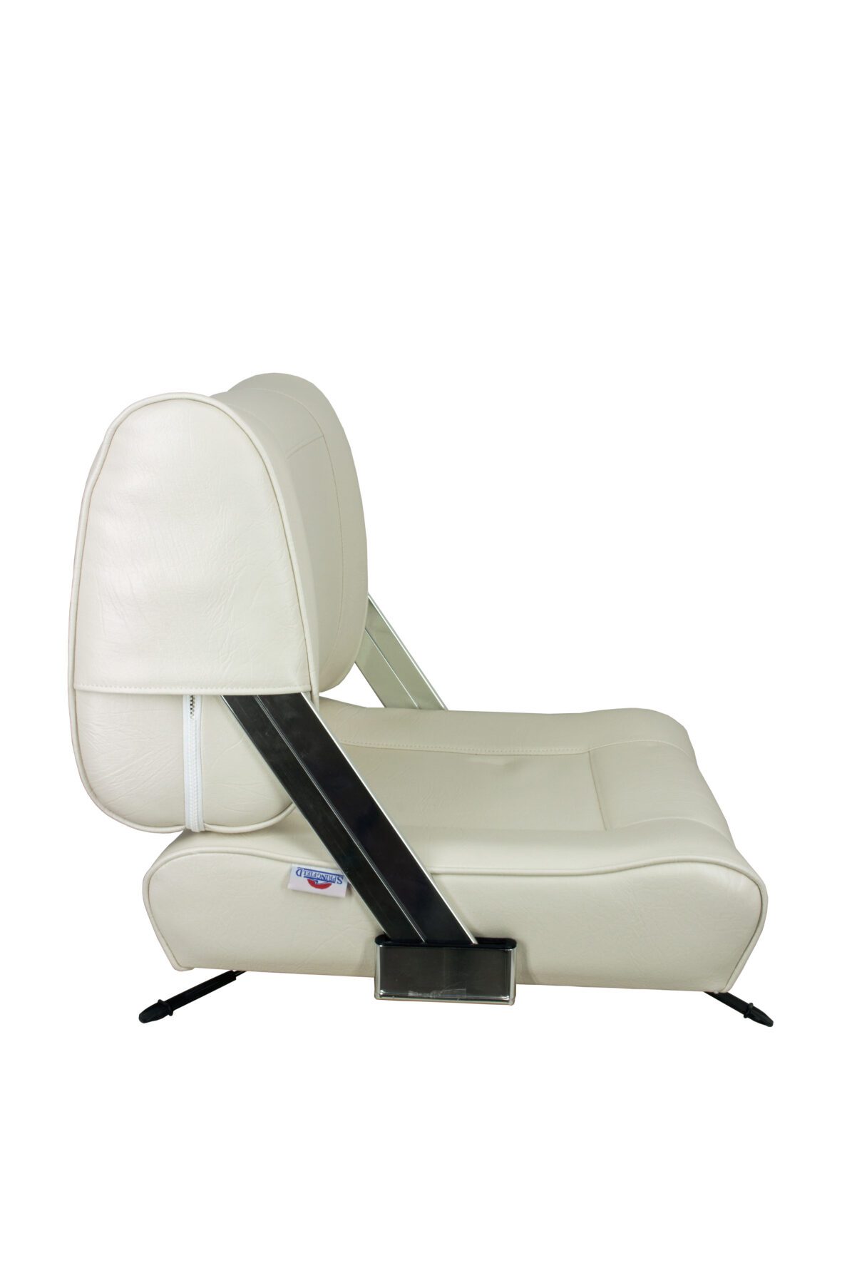 1042046 - FLIP-BACK CHAIR WITH SLIDE BENCH MOUNT, WHITE