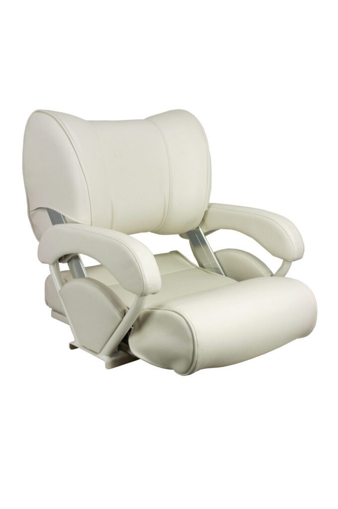 1043001 - TWIN 46 FLIP-UP CHAIR, OFF WHITE