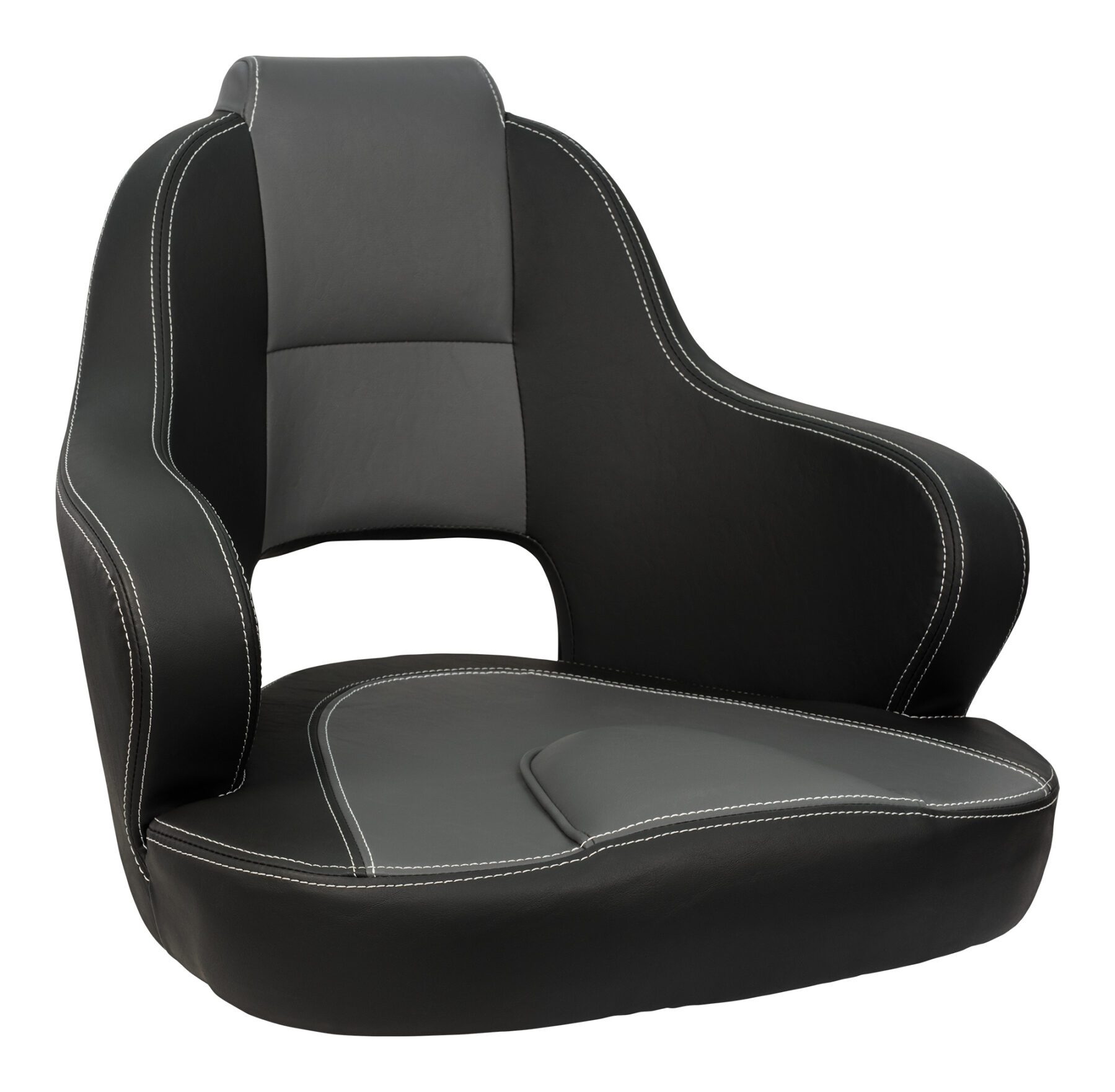 1060430-01 - YACHTSMAN HELM FULLY UPHOLSTERED, CHARCOAL-GRAY