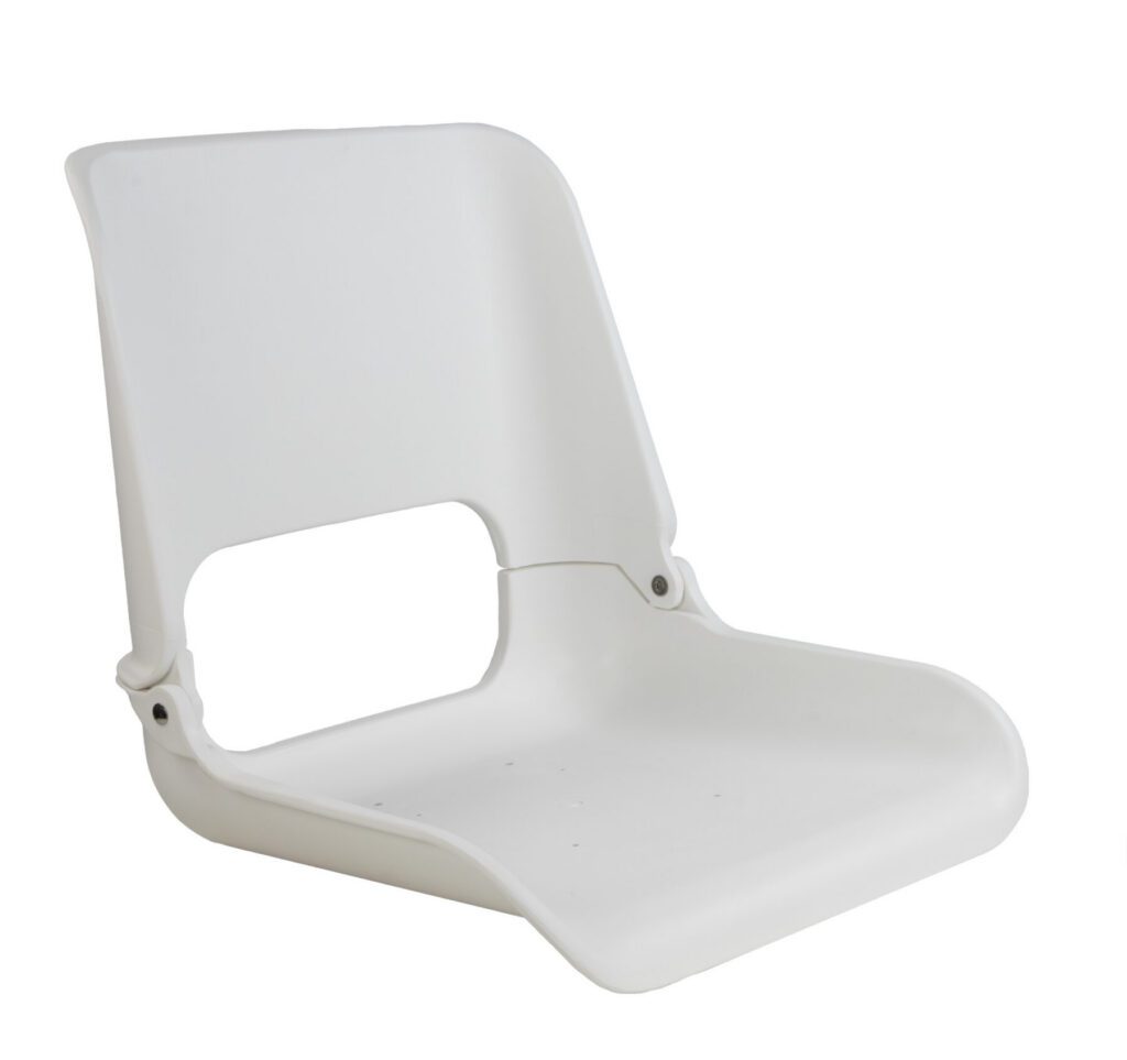1061015-MW - SKIPPER FOLD DOWN SEAT SHELL, WHITE, BULK