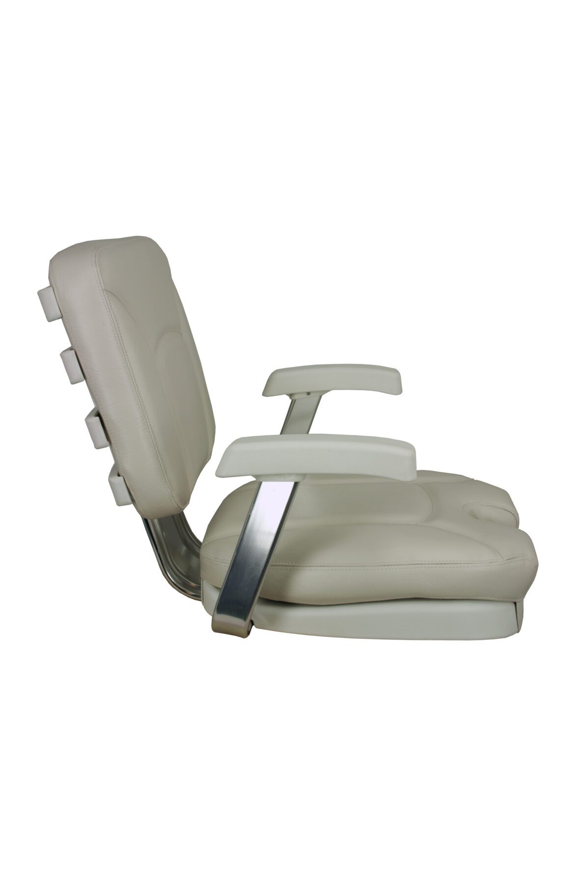 1061302 - LADDERBACK SEAT WITH GIMBAL MOUNT AND CUSHIONS, WHITE