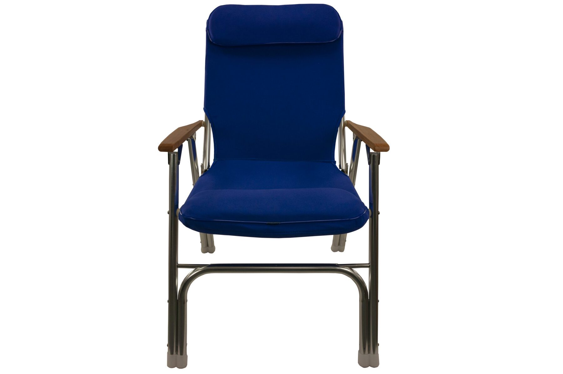 1080120 - HIGH-BACK FOLDING DECK CHAIR, BLUE