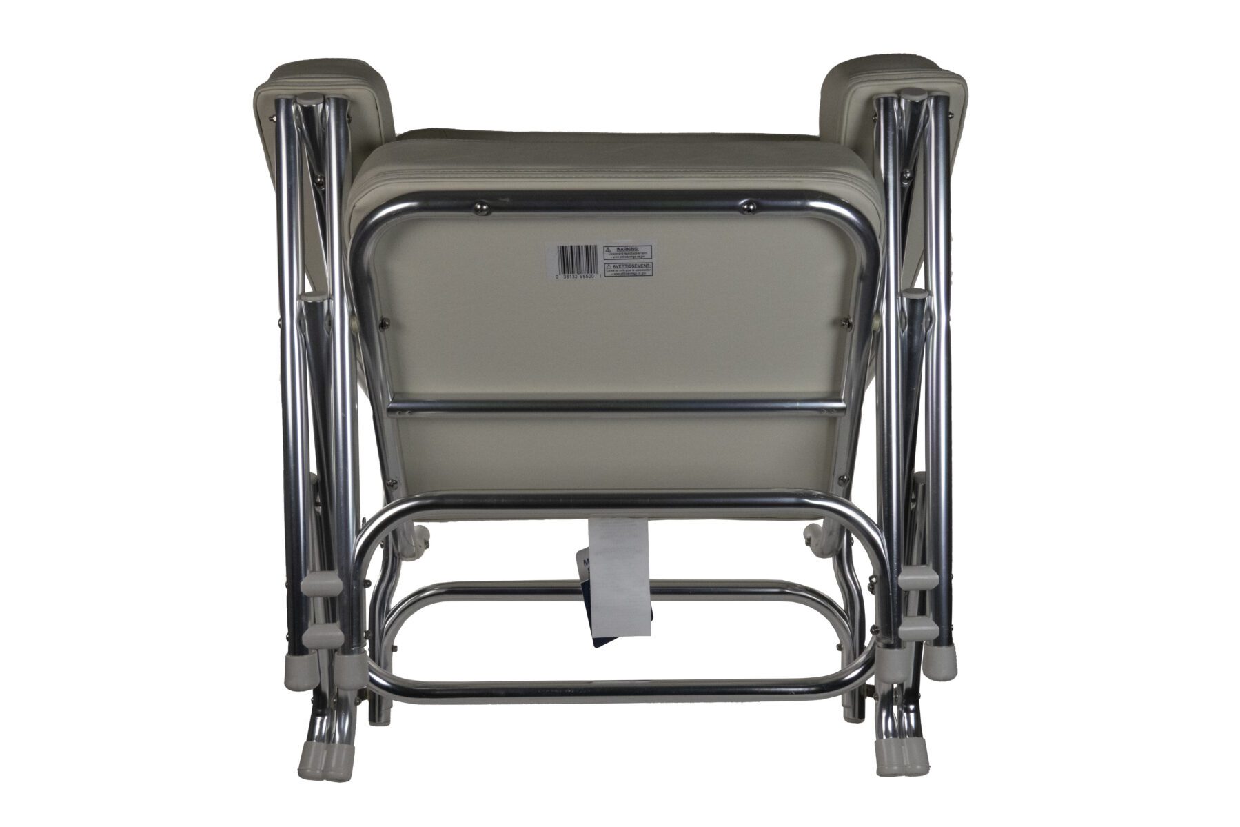 1080125-CR - CLASSIC FOLDING DECK CHAIR, OFF WHITE