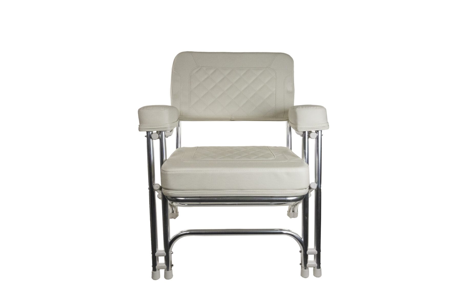 1080125-CR - CLASSIC FOLDING DECK CHAIR, OFF WHITE