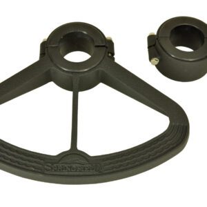 1580022-BLK - 4" FOOTREST AND BUSHING PACKAGE, BLACK ALUMINUM