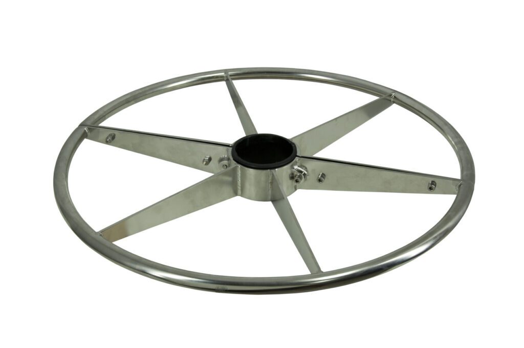 1580080-SS - 28" FULL ROUND STAINLESS STEEL FOOTREST