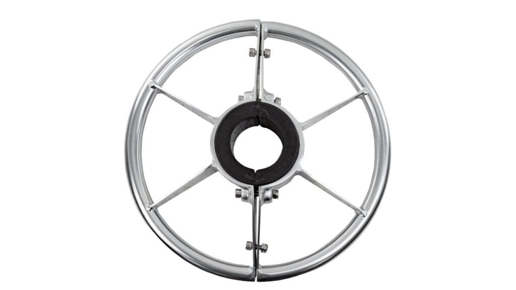 1580087-AL - 14" FULL ROUND ALUMINUM FOOTREST