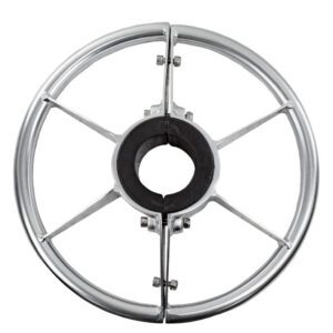 1580087-AL - 14" FULL ROUND ALUMINUM FOOTREST
