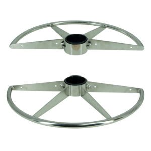 1580095-SS - 28" HALF ROUND STAINLESS STEEL FOOTREST
