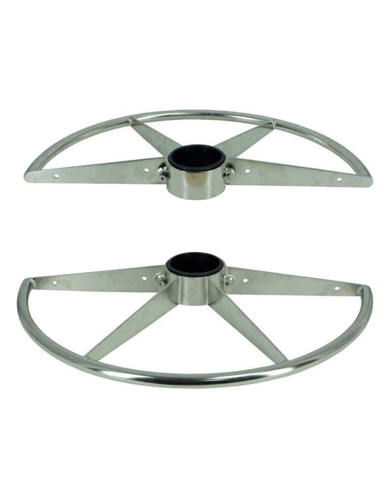 1580095-SS - 28" HALF ROUND STAINLESS STEEL FOOTREST