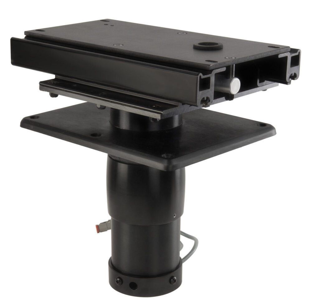 1271385-BLK - 2-7/8" BLACK ANODIZED THRU-DECK ELECTRIC ADJUSTABLE PEDESTAL