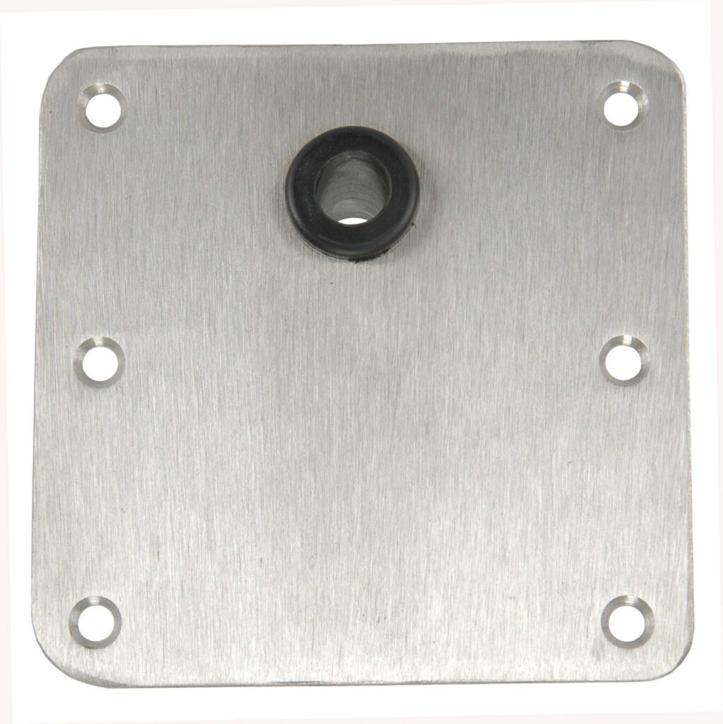 1630003 - KINGPIN™ THREADED SQUARE STEEL BASE, 7" X 7" OFFSET