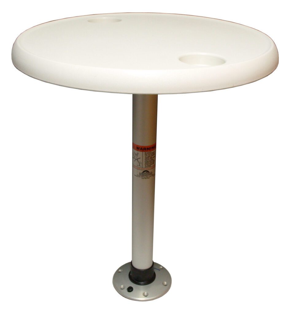 1690102 - 24" ROUND THREAD-LOCK™ SURFACE MOUNT TABLE PACKAGE, WHITE
