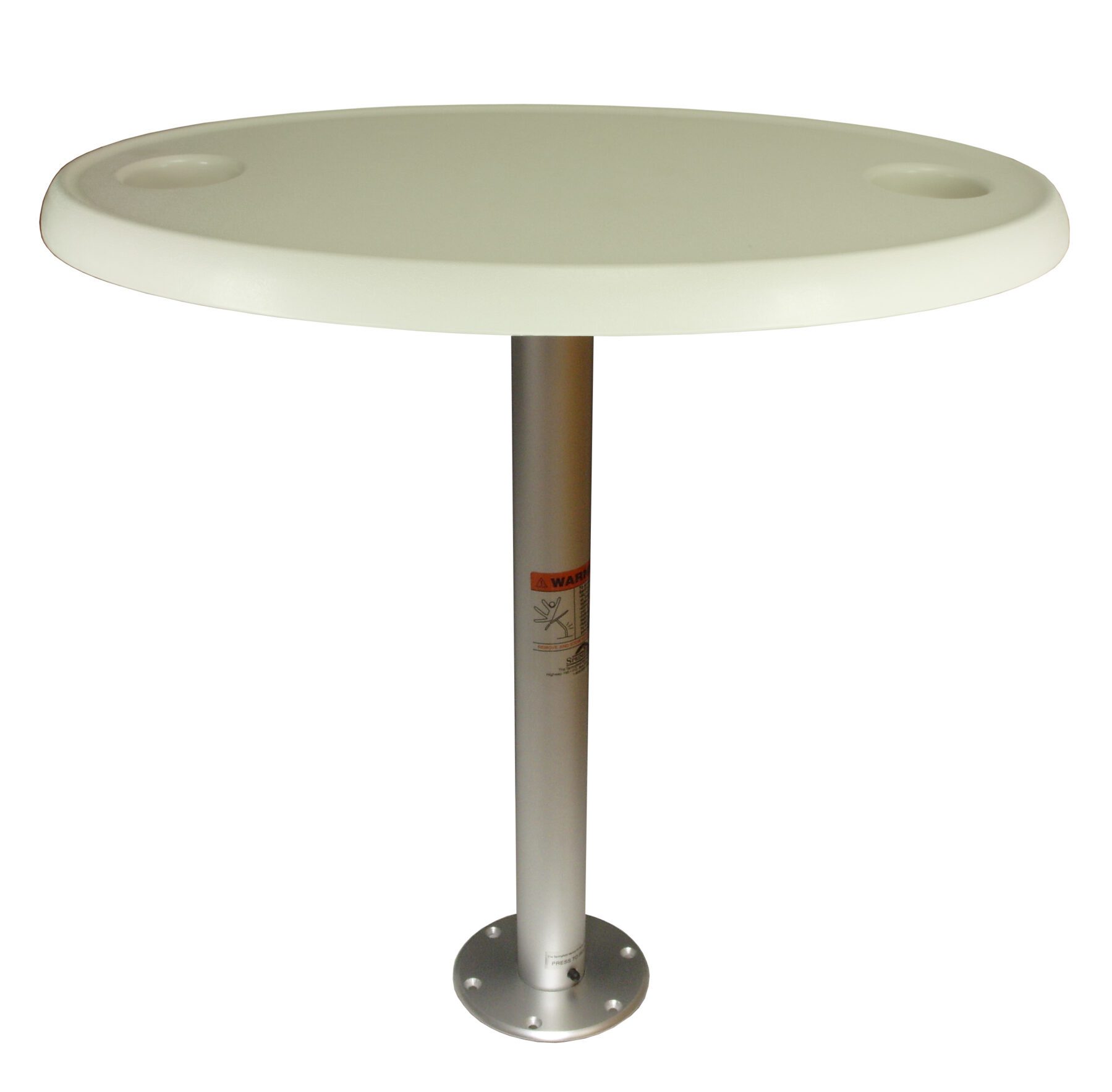 1690206 - 30" X 18" OVAL THREAD-LOCK™ SURFACE MOUNT STOWABLE TABLE PACKAGE, WHITE