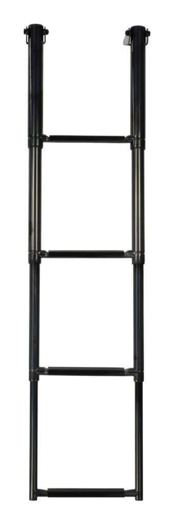 1801250-04BLK - TELESCOPIC OVER PLATFORM DROP LADDER, BLACK 4 STEPS