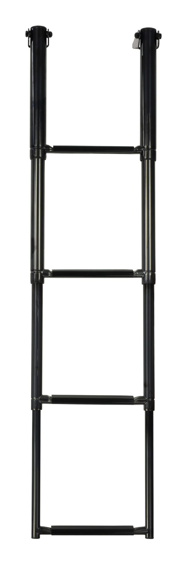 1801250-04BLK - TELESCOPIC OVER PLATFORM DROP LADDER, BLACK 4 STEPS
