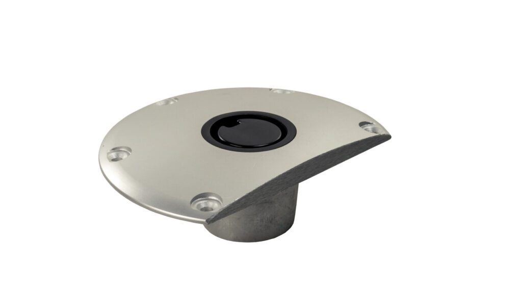3300750-AR1 - 2-3/8" PLUG-IN™ ROUND RIGHT FLAT-SIDED BASE, 9"