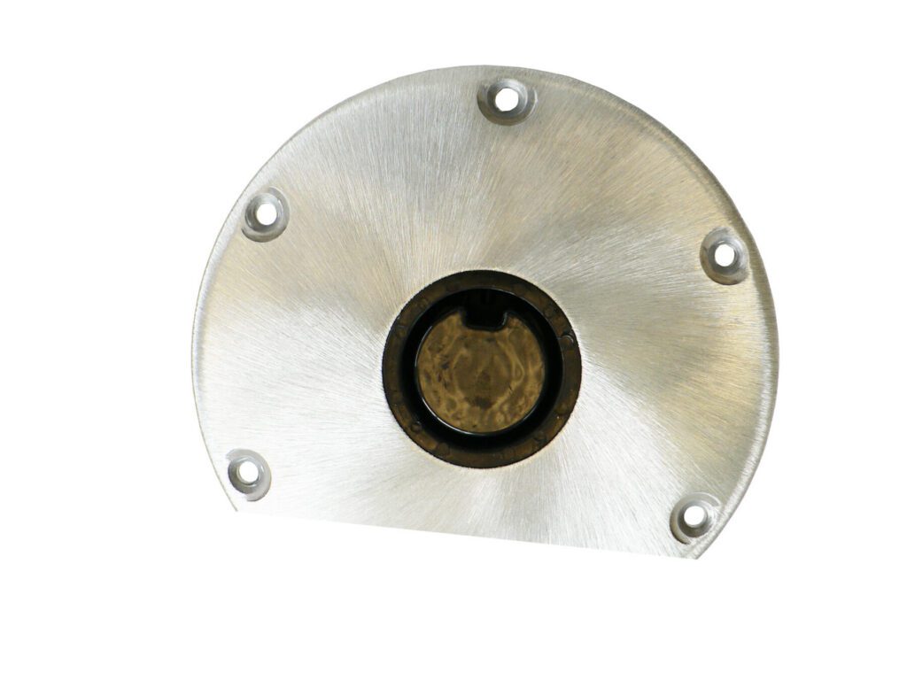3300750-R1 - 2-3/8" PLUG-IN™ ROUND RIGHT FLAT-SIDED BASE, 9"