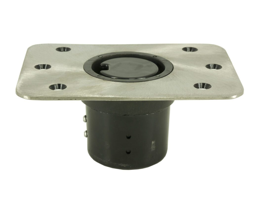 3300752-D - 2-3/8" PLUG-IN™ STAINLESS STEEL SQUARE BASE, 5" X 7"