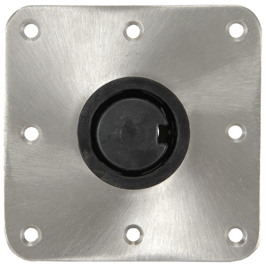 3300754-1 - 2-3/8" PLUG-IN™ STAINLESS STEEL SQUARE BASE, 7" X 7"