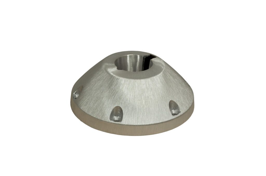 3600010-FT - 9" ROUND SURFACE MOUNT ALUMINUM BASE