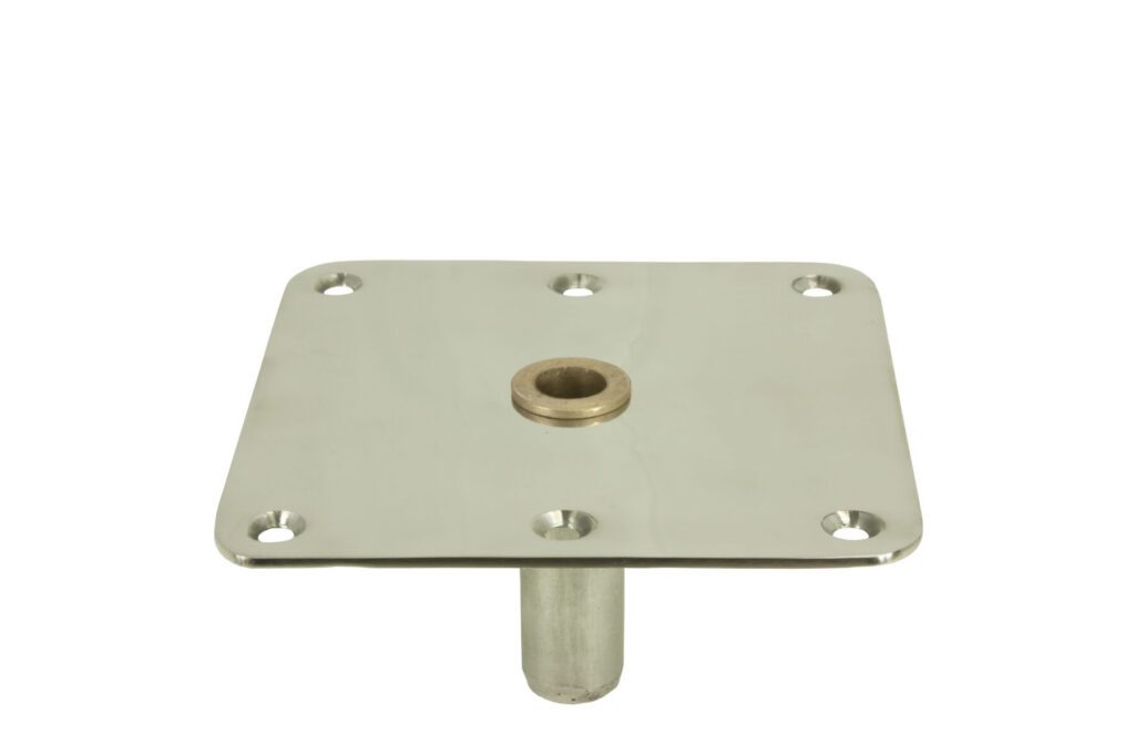 3630001-PB - KINGPIN™ THREADED SQUARE STEEL BASE, 7" X 7"
