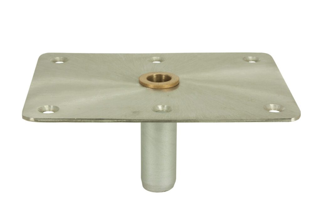3630004-B - KINGPIN™ THREADED RECTANGULAR STEEL BASE, 6" X 8"