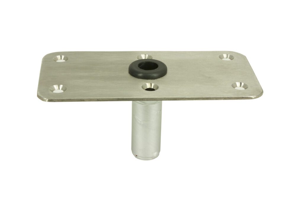 3630005 - KINGPIN™ THREADED RECTANGULAR STEEL BASE, 4" X 8"