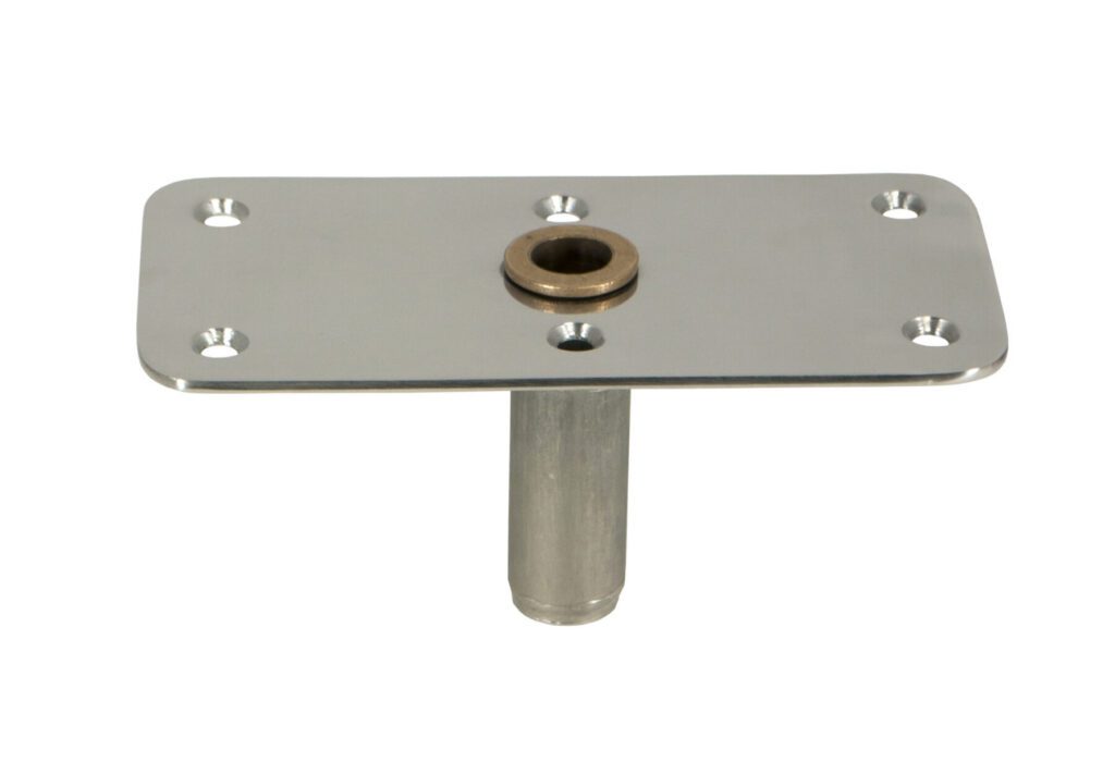 3630005-PB - KINGPIN™ THREADED RECTANGULAR STEEL BASE, 4" X 8"