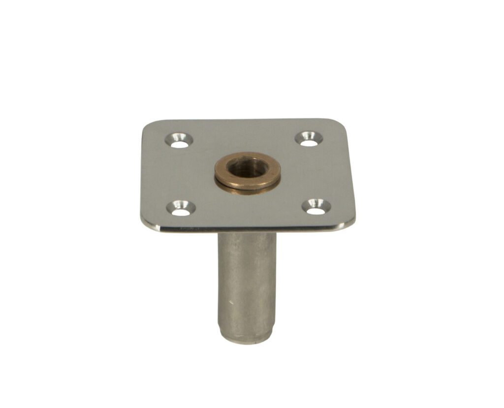 3630006-PB - KINGPIN™ THREADED SQUARE STEEL BASE, 4" X 4"