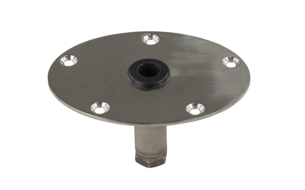 3630024 - KINGPIN™ THREADED OVAL STAINLESS STEEL BASE, 5" X 7"