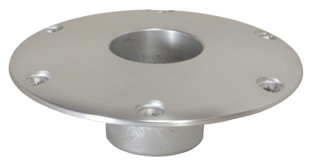 3660107 - 2-7/8" STOWABLE TABLE BASE, ANODIZED