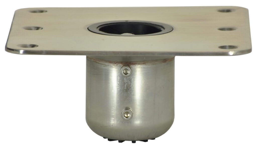 3680012-PASSCL - SPRING-LOCK™ LOCKING SQUARE BASE, 7" X 7" POLISHED