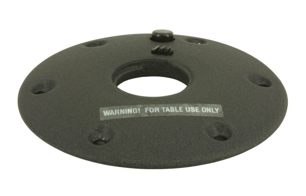 3690001-BLKL - THREAD-LOCK™ LOCKING TABLE BASE, BLACK KRINKLE