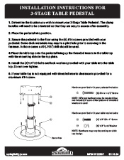 Installation Instruction for 3-Stage Table Pedestal